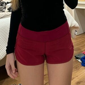 Lululemon running shorts berry colour